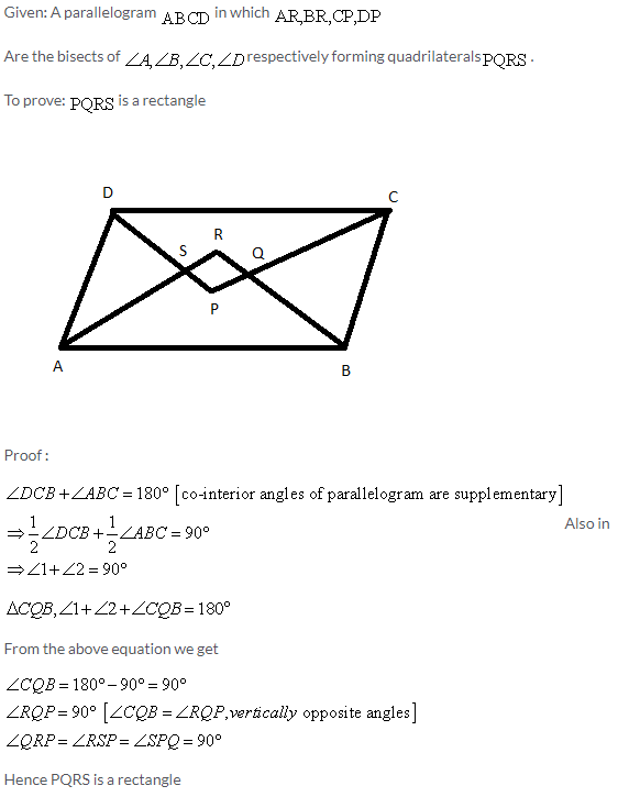 Selina Concise Mathematics Class 9 ICSE Solutions Rectilinear Figures [Quadrilaterals Parallelogram, Rectangle, Rhombus, Square and Trapezium] image - 36