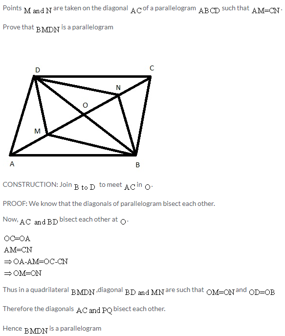 Selina Concise Mathematics Class 9 ICSE Solutions Rectilinear Figures [Quadrilaterals Parallelogram, Rectangle, Rhombus, Square and Trapezium] image - 39