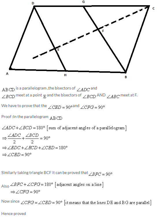 Selina Concise Mathematics Class 9 ICSE Solutions Rectilinear Figures [Quadrilaterals Parallelogram, Rectangle, Rhombus, Square and Trapezium] image - 45