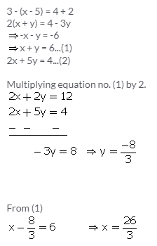 Selina Concise Mathematics Class 9 ICSE Solutions Simultaneous (Linear) Equations (Including Problems) 17