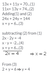 Selina Concise Mathematics Class 9 ICSE Solutions Simultaneous (Linear) Equations (Including Problems) 19