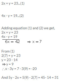 Selina Concise Mathematics Class 9 ICSE Solutions Simultaneous (Linear) Equations (Including Problems) 21
