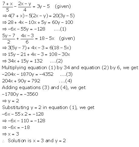 Selina Concise Mathematics Class 9 ICSE Solutions Simultaneous (Linear) Equations (Including Problems) 29