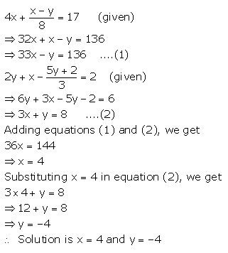 Selina Concise Mathematics Class 9 ICSE Solutions Simultaneous (Linear) Equations (Including Problems) 30