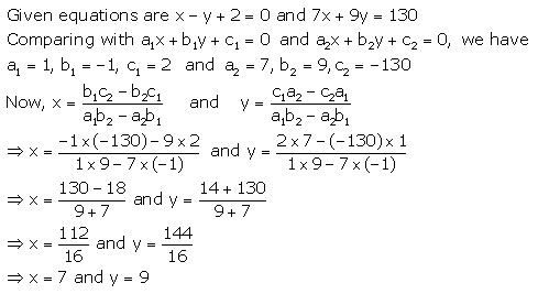 Selina Concise Mathematics Class 9 ICSE Solutions Simultaneous (Linear) Equations (Including Problems) 35