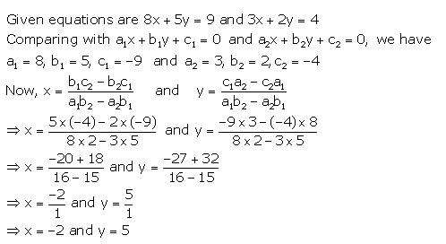 Selina Concise Mathematics Class 9 ICSE Solutions Simultaneous (Linear) Equations (Including Problems) 38