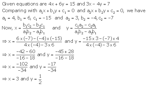 Selina Concise Mathematics Class 9 ICSE Solutions Simultaneous (Linear) Equations (Including Problems) 40