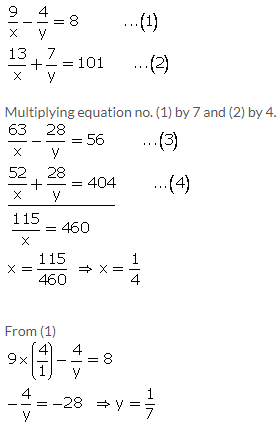 Selina Concise Mathematics Class 9 ICSE Solutions Simultaneous (Linear) Equations (Including Problems) 41