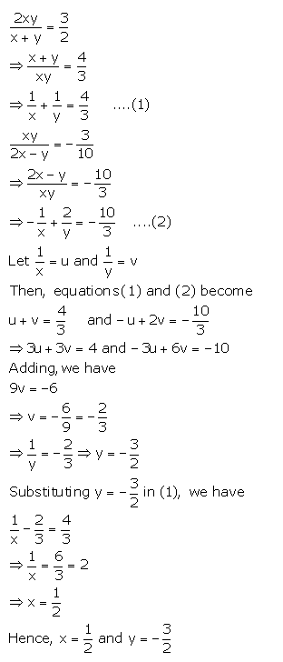 Selina Concise Mathematics Class 9 ICSE Solutions Simultaneous (Linear) Equations (Including Problems) 51