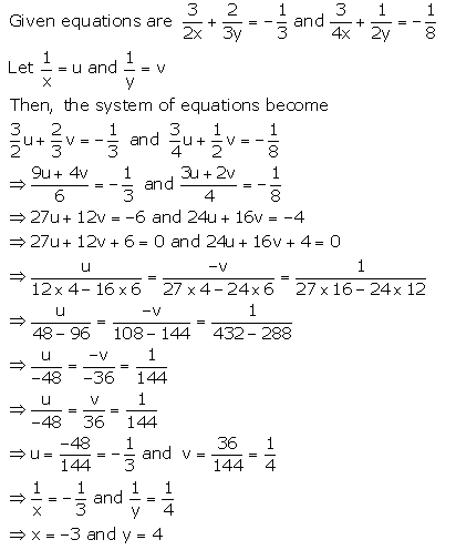 Selina Concise Mathematics Class 9 ICSE Solutions Simultaneous (Linear) Equations (Including Problems) 52