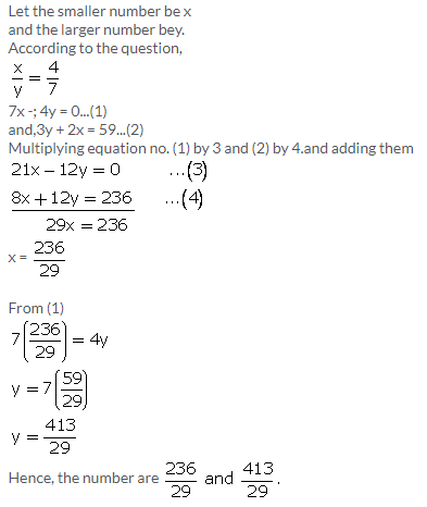 Selina Concise Mathematics Class 9 ICSE Solutions Simultaneous (Linear) Equations (Including Problems) 54