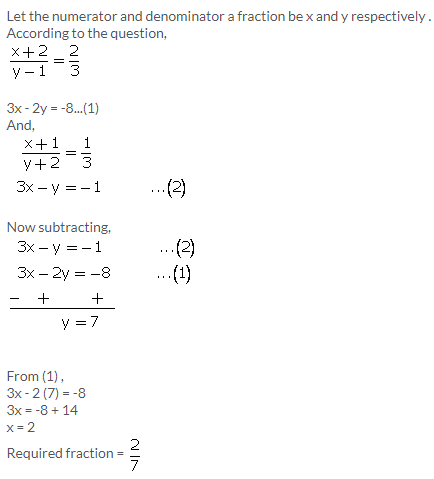 Selina Concise Mathematics Class 9 ICSE Solutions Simultaneous (Linear) Equations (Including Problems) 57