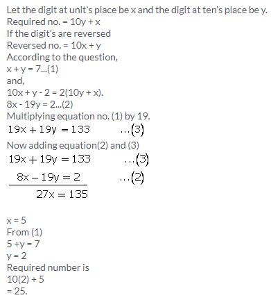 Selina Concise Mathematics Class 9 ICSE Solutions Simultaneous (Linear) Equations (Including Problems) 62