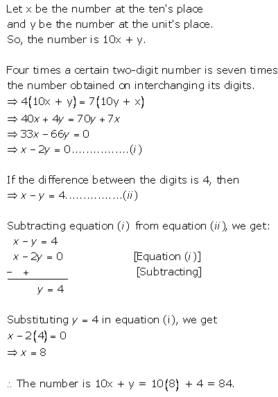 Selina Concise Mathematics Class 9 ICSE Solutions Simultaneous (Linear) Equations (Including Problems) 64