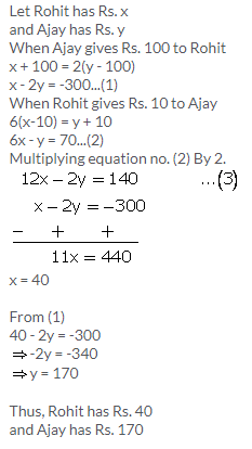 Selina Concise Mathematics Class 9 ICSE Solutions Simultaneous (Linear) Equations (Including Problems) 77