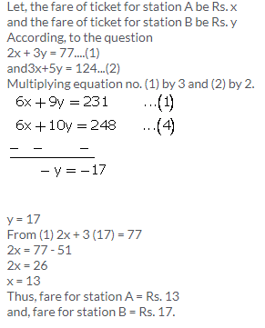 Selina Concise Mathematics Class 9 ICSE Solutions Simultaneous (Linear) Equations (Including Problems) 80