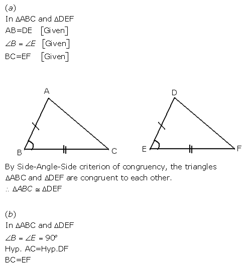 Selina Concise Mathematics Class 9 ICSE Solutions Triangles [Congruency in Triangles] 1