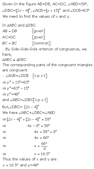 Selina Concise Mathematics Class 9 ICSE Solutions Triangles [Congruency in Triangles] 14