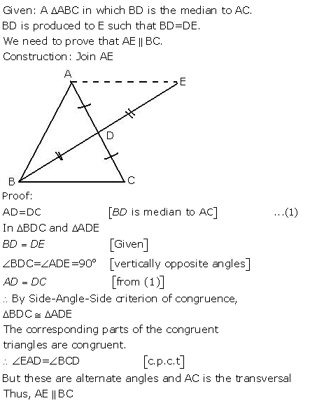 Selina Concise Mathematics Class 9 ICSE Solutions Triangles [Congruency in Triangles] 31