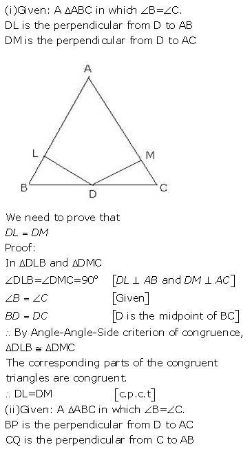 Selina Concise Mathematics Class 9 ICSE Solutions Triangles [Congruency in Triangles] 7