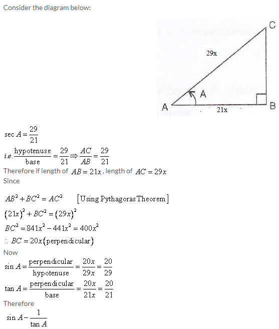 Selina Concise Mathematics Class 9 ICSE Solutions Trigonometrical Ratios image - 13