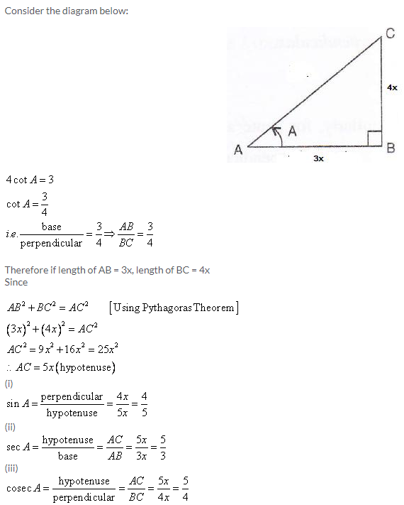 Selina Concise Mathematics Class 9 ICSE Solutions Trigonometrical Ratios image - 17