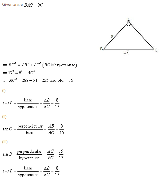 Selina Concise Mathematics Class 9 ICSE Solutions Trigonometrical Ratios image - 3