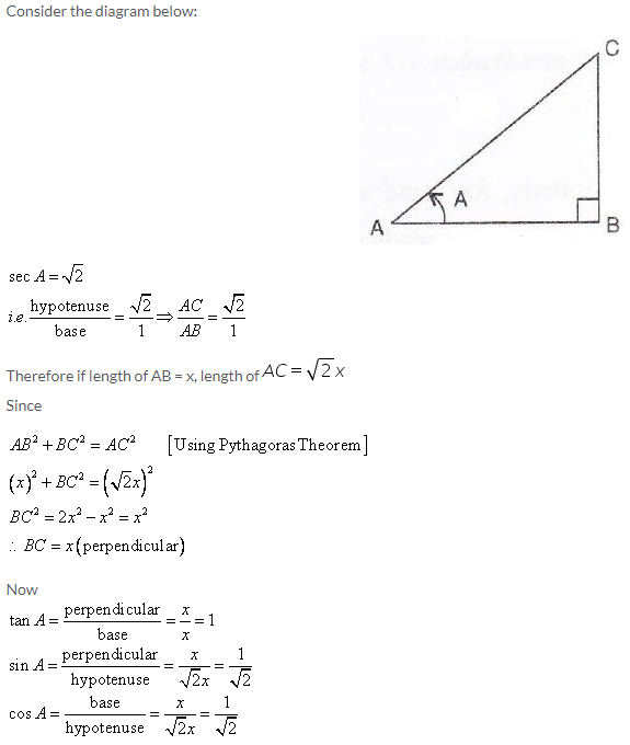Selina Concise Mathematics Class 9 ICSE Solutions Trigonometrical Ratios image - 32