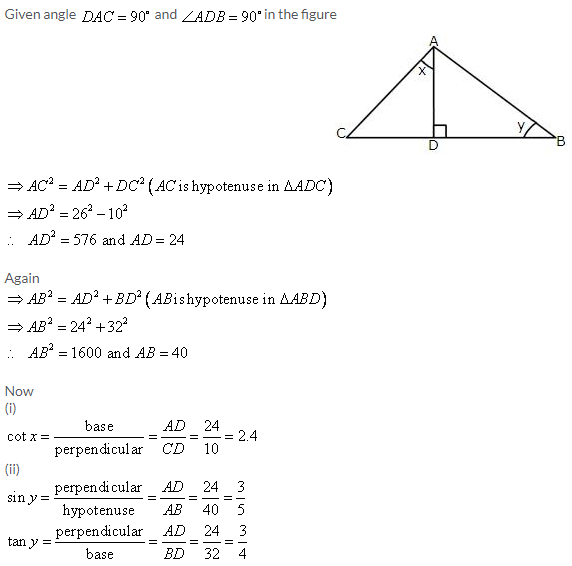 Selina Concise Mathematics Class 9 ICSE Solutions Trigonometrical Ratios image - 35