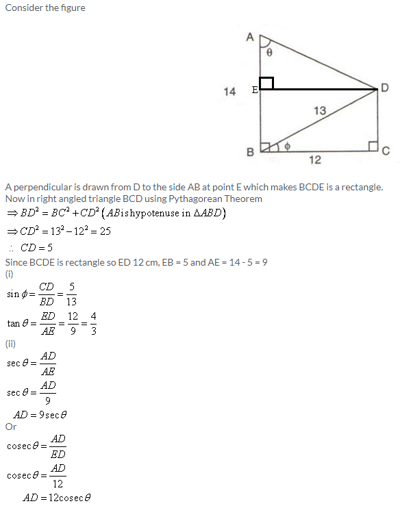 Selina Concise Mathematics Class 9 ICSE Solutions Trigonometrical Ratios image - 48