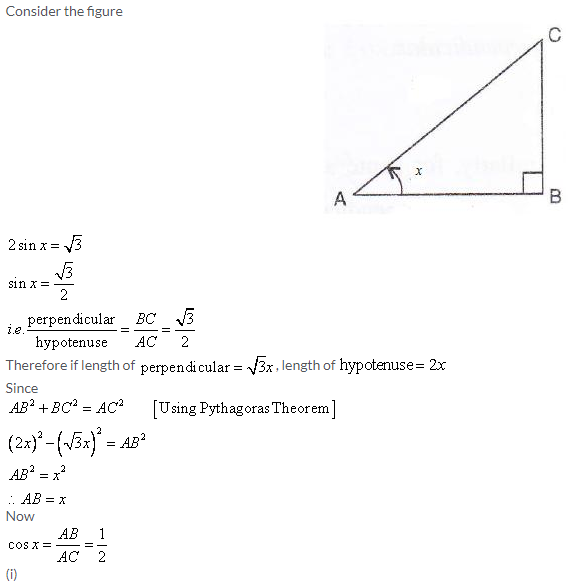 Selina Concise Mathematics Class 9 ICSE Solutions Trigonometrical Ratios image - 73