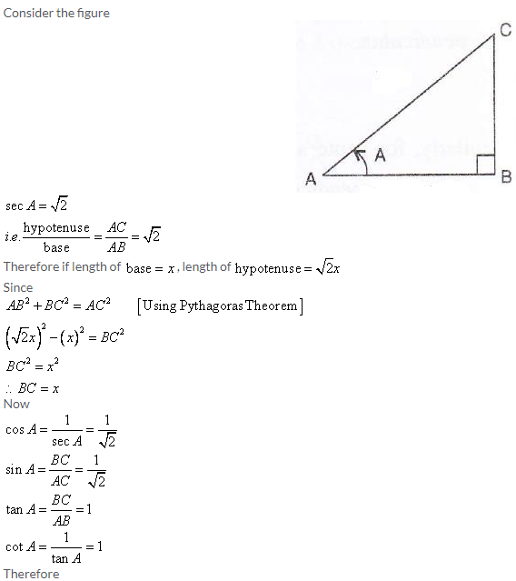 Selina Concise Mathematics Class 9 ICSE Solutions Trigonometrical Ratios image - 79