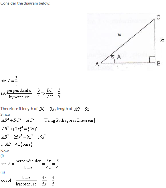 Selina Concise Mathematics Class 9 ICSE Solutions Trigonometrical Ratios image - 9