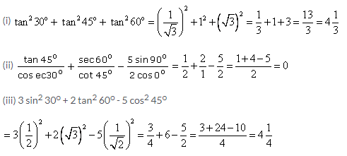 Selina Concise Mathematics Class 9 ICSE Solutions Trigonometrical Ratios of Standard Angles image - 2