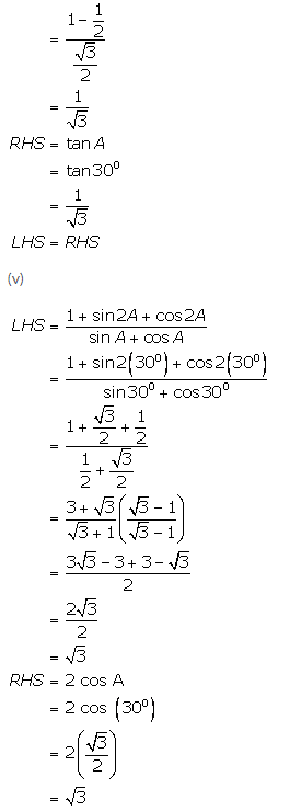 Selina Concise Mathematics Class 9 ICSE Solutions Trigonometrical Ratios of Standard Angles image - 20