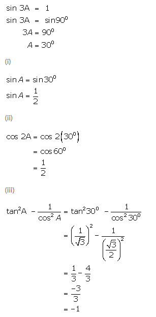 Selina Concise Mathematics Class 9 ICSE Solutions Trigonometrical Ratios of Standard Angles image - 29