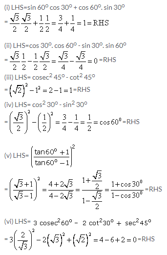 Selina Concise Mathematics Class 9 ICSE Solutions Trigonometrical Ratios of Standard Angles image - 3