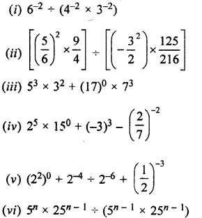 Selina Concise Mathematics class 7 ICSE Solutions - Exponents (Including Laws of Exponents) image - 32