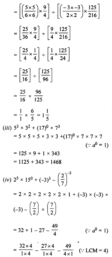 Selina Concise Mathematics class 7 ICSE Solutions - Exponents (Including Laws of Exponents) image - 34