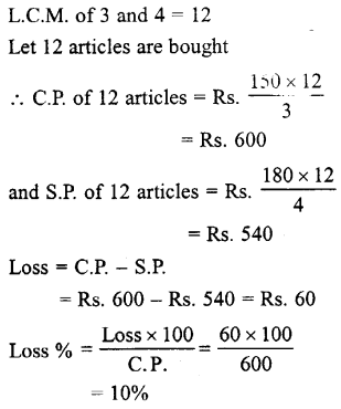 Selina Concise Mathematics class 7 ICSE Solutions - Profit, Loss and Discount image - 10