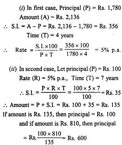 Selina Concise Mathematics class 7 ICSE Solutions - Simple Interest image - 18