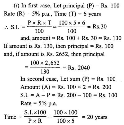 Selina Concise Mathematics class 7 ICSE Solutions - Simple Interest image - 19