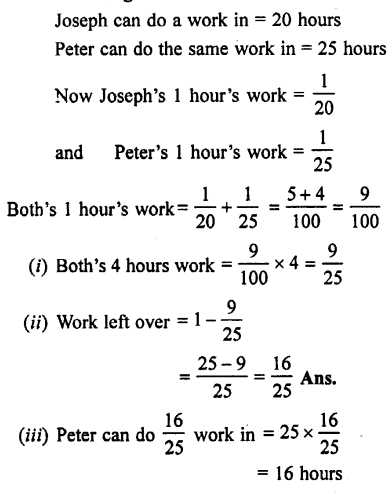 Selina Concise Mathematics class 7 ICSE Solutions - Unitary Method (Including Time and Work) image - 24