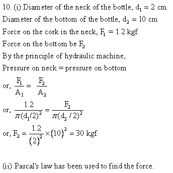 Selina Concise Physics Class 9 ICSE Solutions Pressure in Fluids and Atmospheric Pressure - 15