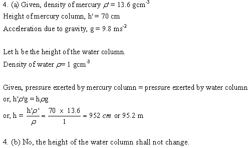 Selina Concise Physics Class 9 ICSE Solutions Pressure in Fluids and Atmospheric Pressure - 9