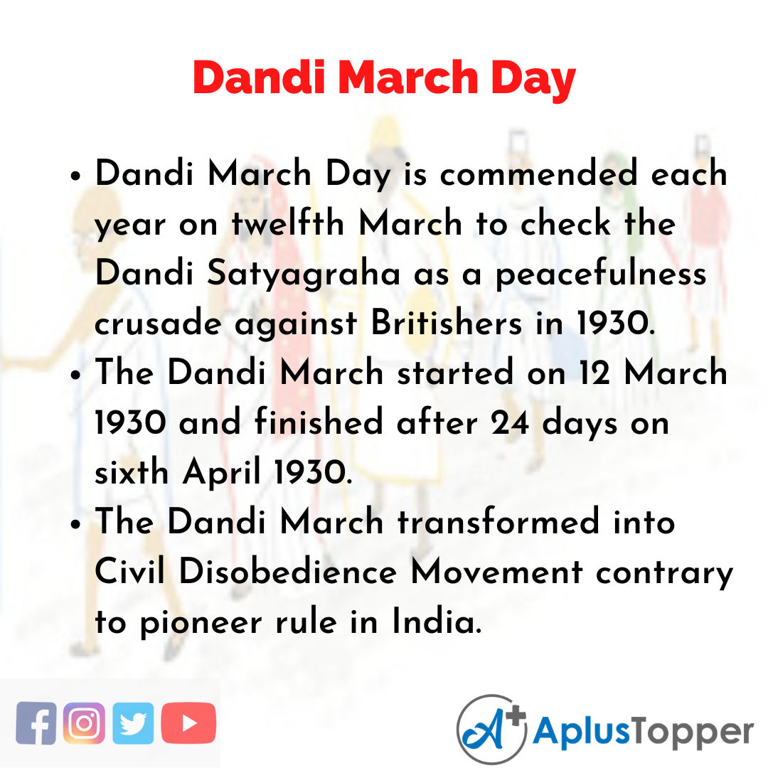 10 Lines about Dandi March Day