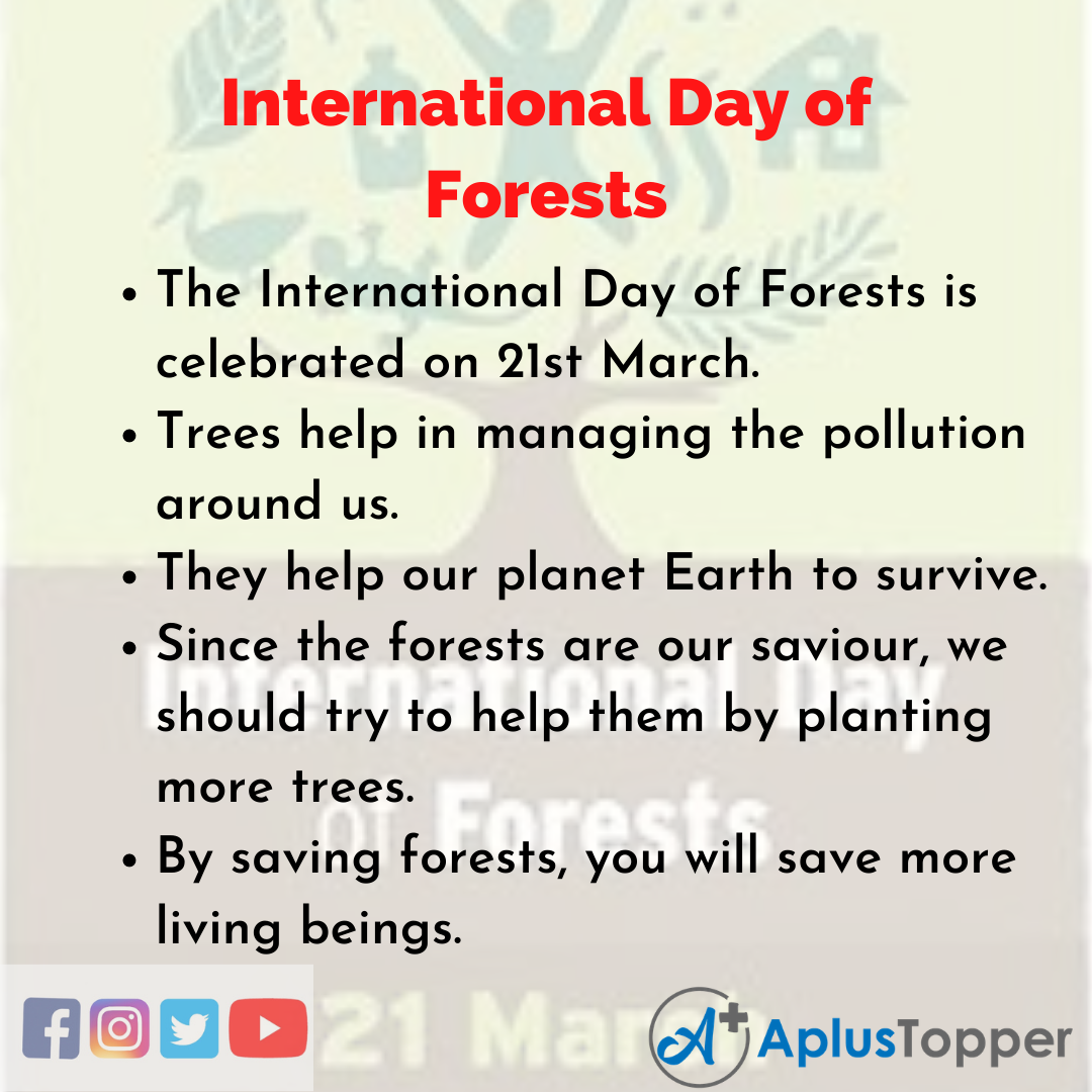 10 Lines about International Day of Forests