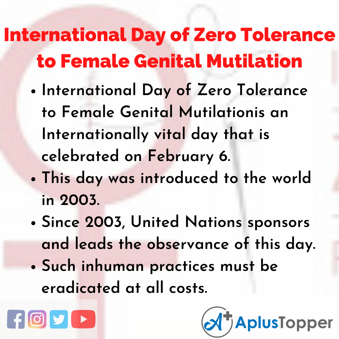 10 Lines about International Day of Zero Tolerance to Female Genital Mutilation