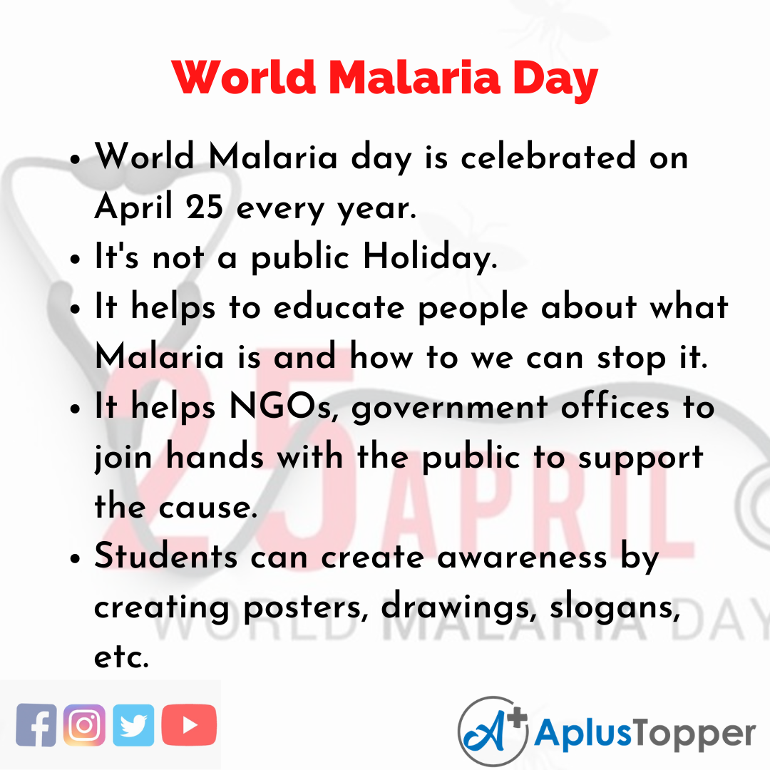 10 Lines about World Malaria Day