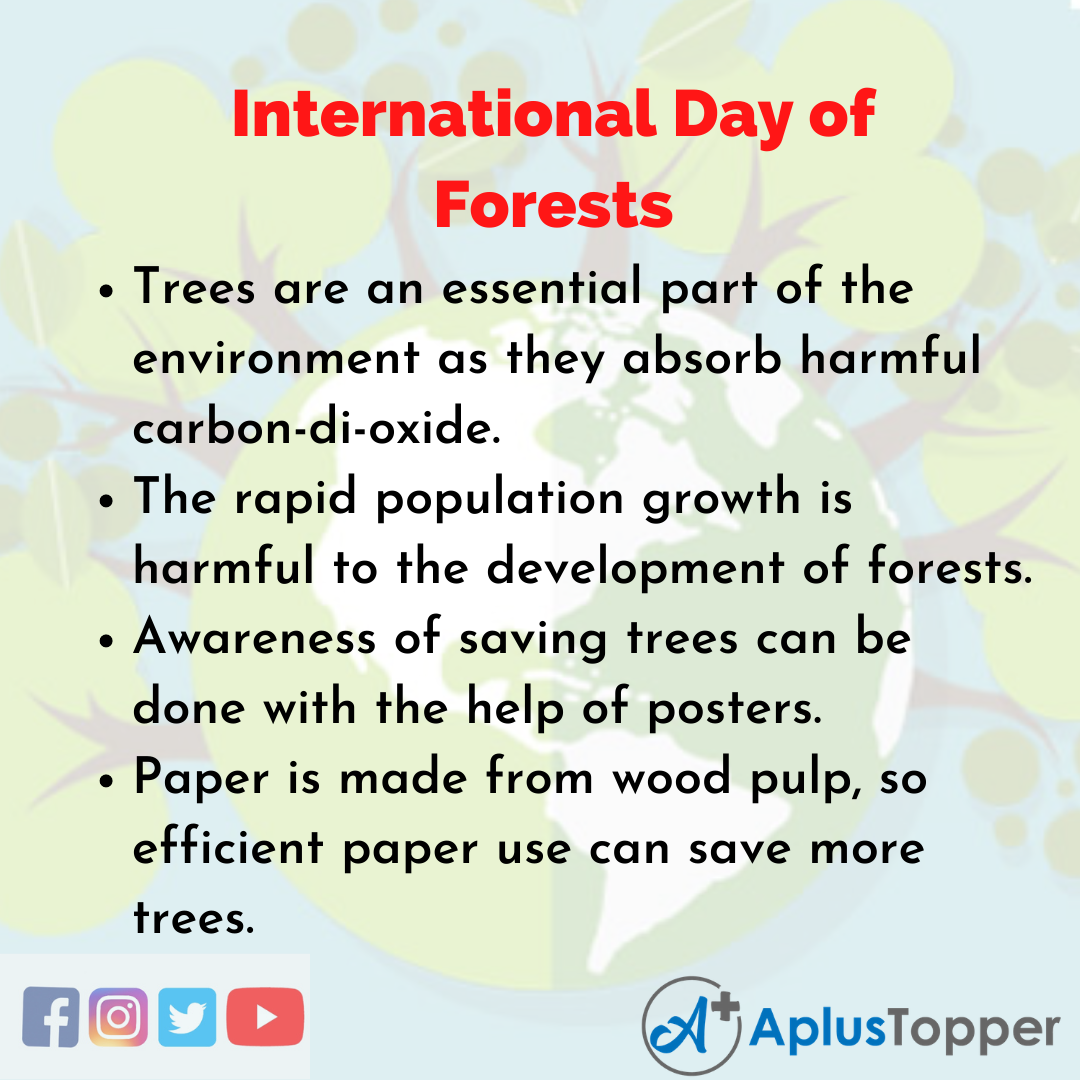 10 Lines of International Day of Forests